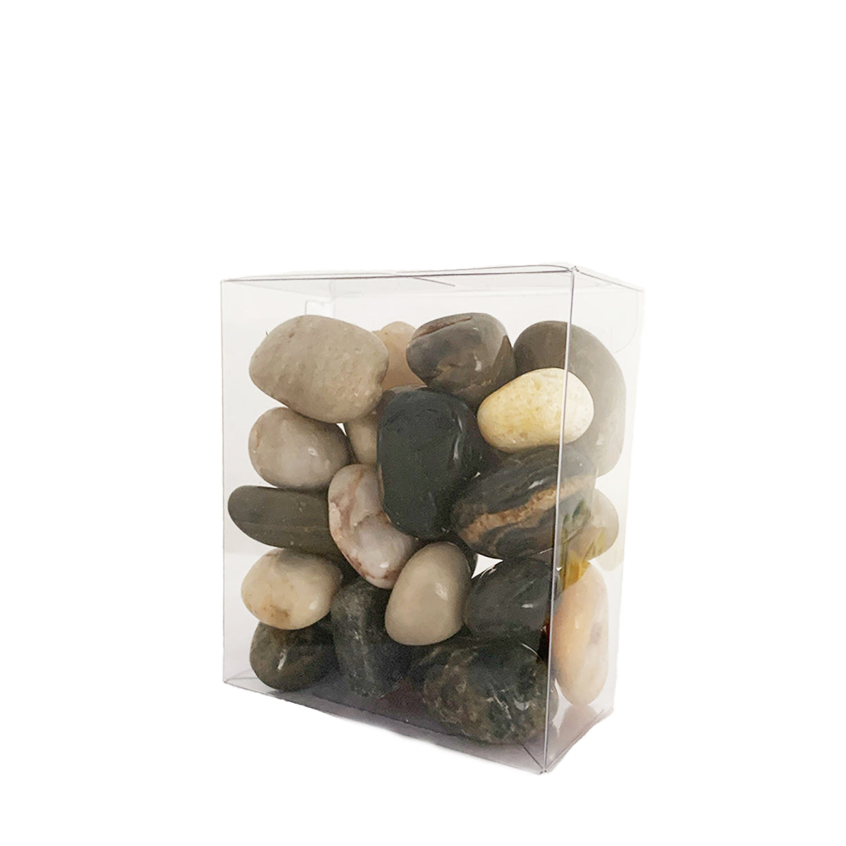 五色拋光鵝卵石雨花石 (五色石春) 400g