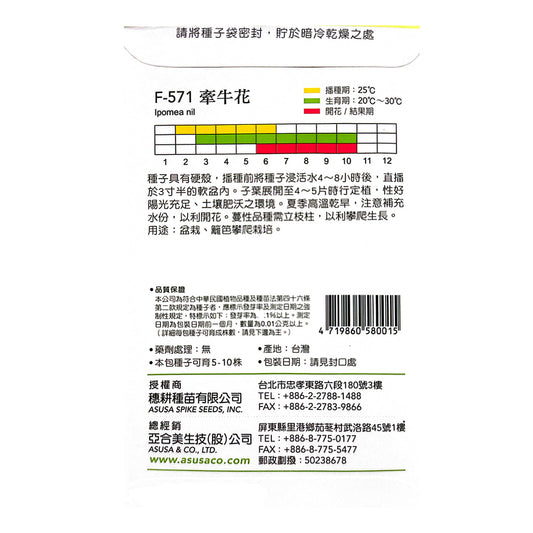 台灣天星牌園藝花卉種子 - 牽牛花