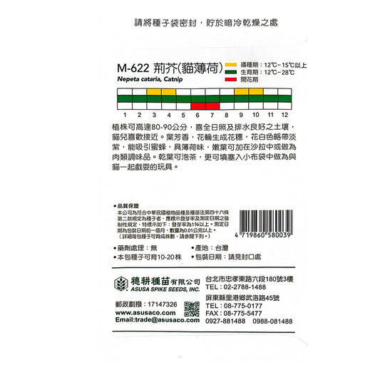 台灣天星牌園藝香草種子 - 貓薄荷 (荊芥)