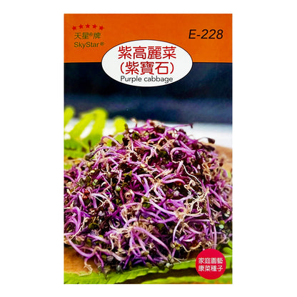 台灣天星牌園藝蔬果種子 - 紫高麗菜(紫寶石) Purple Cabbage Seeds
