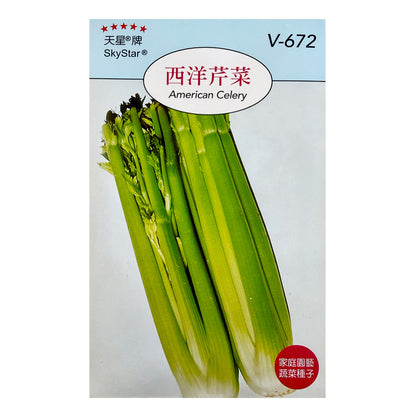 台灣天星牌園藝蔬果種子 - 西洋芹菜 Garland American Celery Seeds
