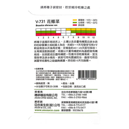 台灣天星牌園藝蔬果種子 - 花椰菜